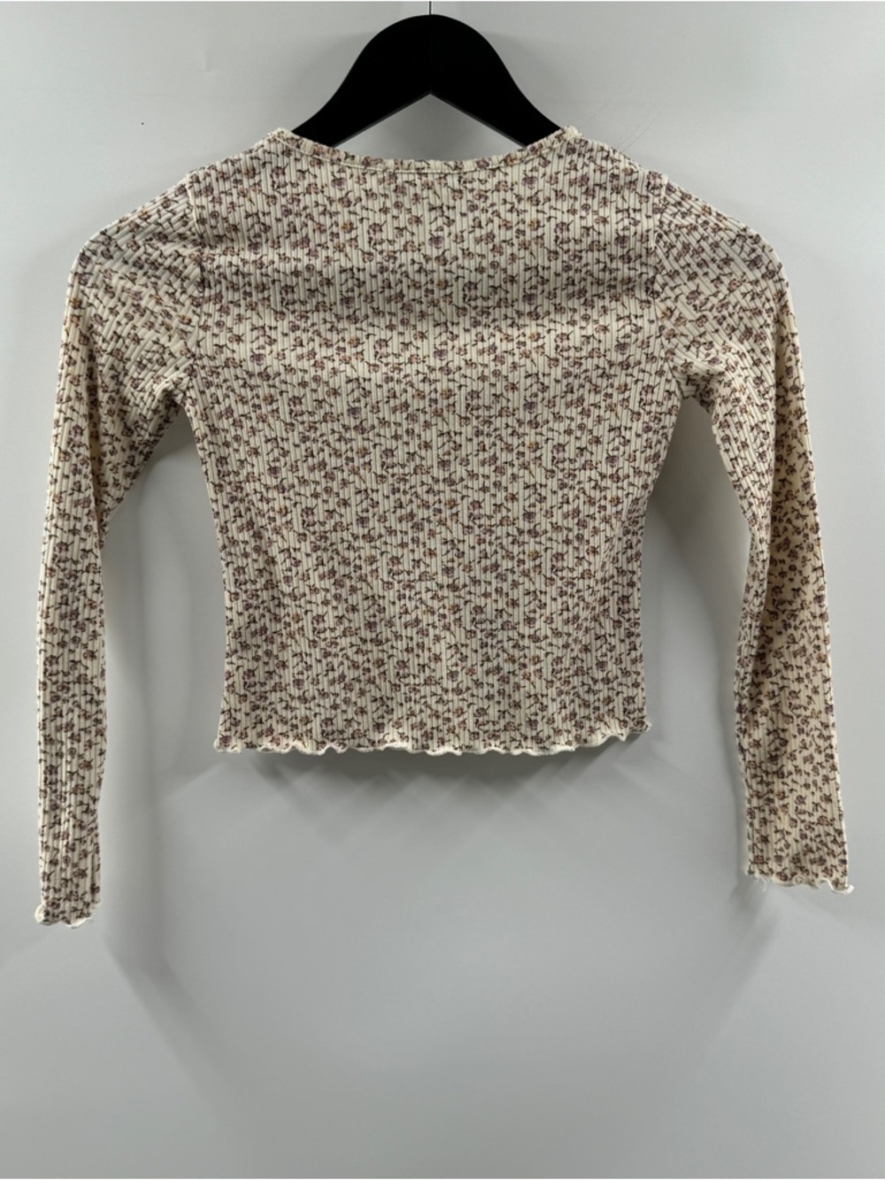 RSQ Floral Ribbed Long Sleeve Top – Women’s XS - Picture 6 of 8